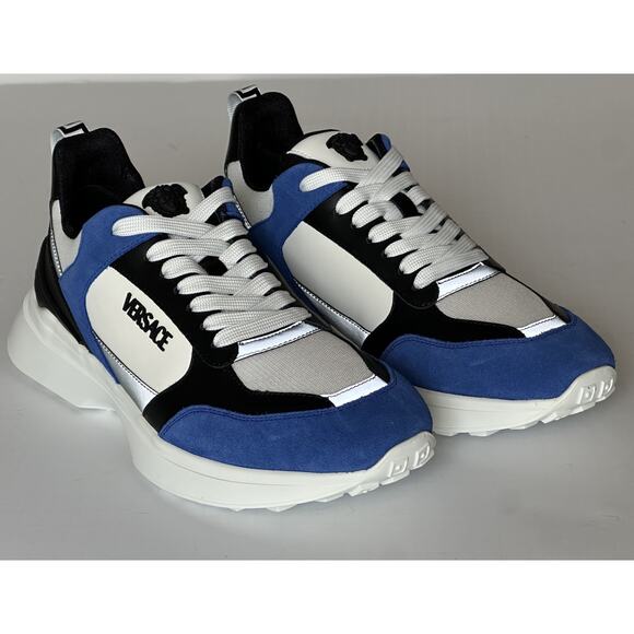 Versace Medusa Men’s White/Black/Blue Sneakers 12 US (45 Eu) 1011942 IT NIB $825 main image 8